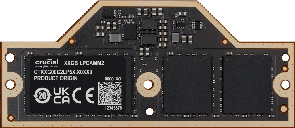 Crucial 32GB LPCAMM2 LPDDR5X- 7500 memory