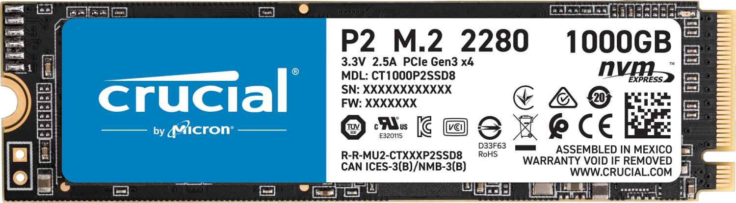 Crucial P2 SSD - 1TB