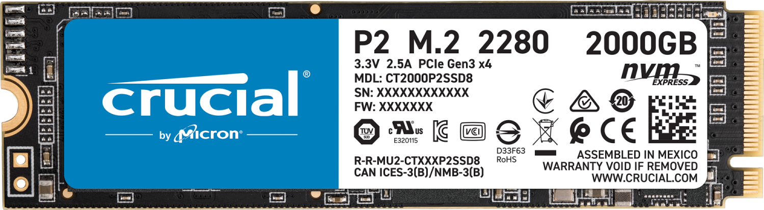 Crucial P2 SSD - 2TB