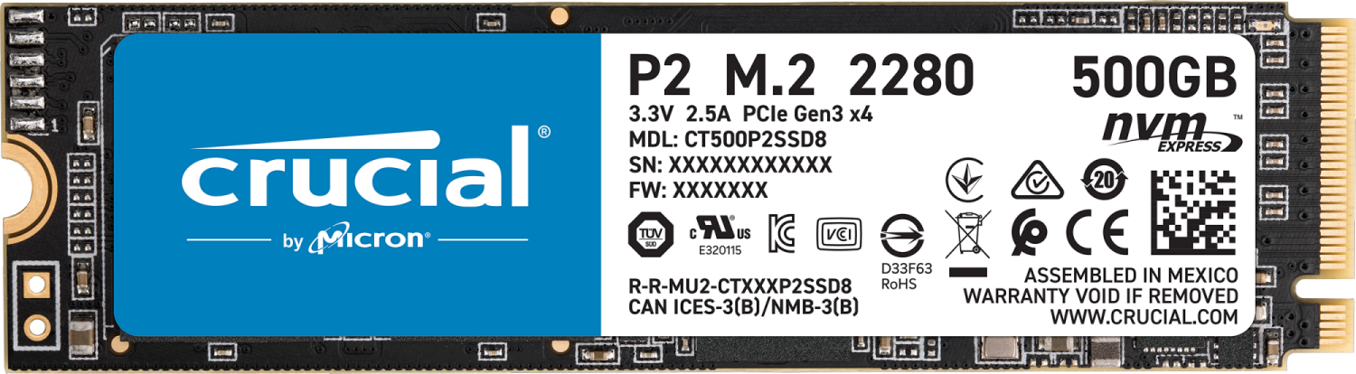 Crucial P2 SSD - 500GB