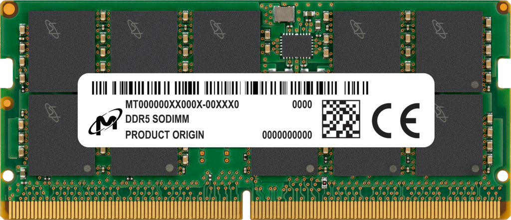 Micron DDR5 ECC SODIMM 16GB 1Rx8 4800 CL40- view 1