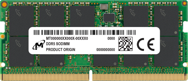 Micron 32GB DDR5-4800 ECC SODIMM 2Rx8 CL40
