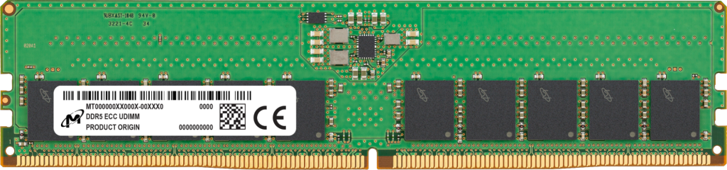 Micron 16GB DDR5-4800 ECC UDIMM 1Rx8 CL40- view 1